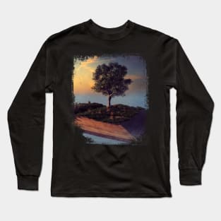 fantasy fairy tale tree and flowers Long Sleeve T-Shirt